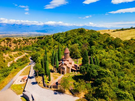 Monastère d'Ikalto Vue panoramique aérienne du complexe de Kakheti. Kakheti est une région de Géorgie orientale avec Telavi comme capitale.