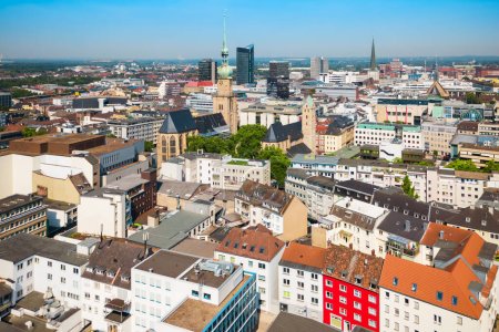 Centre-ville de Dortmund vue panoramique aérienne en Allemagne
