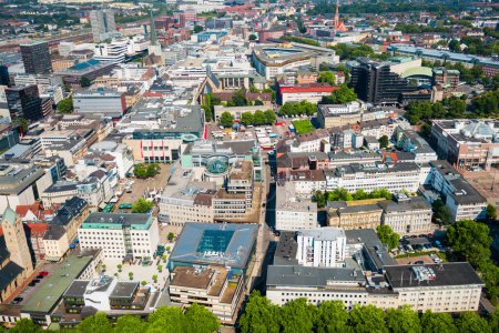 Dortmund city centre aerial panoramic view in Germany