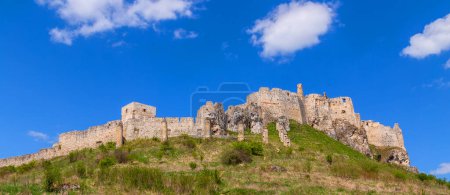 Photo for Spissky hrad castle ruins near Spisske Podhradie town, Spis region, Slovakia, Europe, biggest Slovak castle - Royalty Free Image