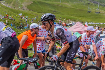Téléchargez les photos : Col du Tourmalet dans les montagnes des Pyrénées lors de l'étape 6 du Tour de France 2023 - en image libre de droit