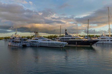 Photo for Viti Levu, Fiji: Boats anchored at Denarau port. Viti Levu. Fiji - Royalty Free Image