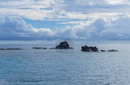Foto de Nacula, Fiyi: Guerrero en roca, Isla de Nacula, Islas Yasawa, Fiyi, Islas del Pacífico Sur, Pacífico - Imagen libre de derechos