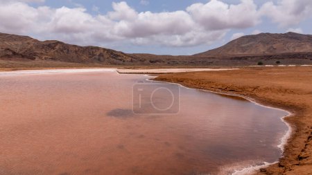 Photo for Salt deposits on the island of Sal in Cape Verde - Royalty Free Image