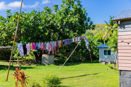 Téléchargez les photos : Petit village en détail à Viti Levu île, Fidji - en image libre de droit