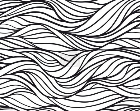 Foto de Patrón de onda abstracta sin costuras. Textura repetida. Diseño de fibras de hilo. Ilustración vectorial - Imagen libre de derechos
