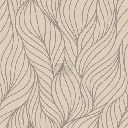 Téléchargez les illustrations : Seamless abstract wave pattern. Repeating texture. Yarn fibers design. Vector illustration. - en licence libre de droit