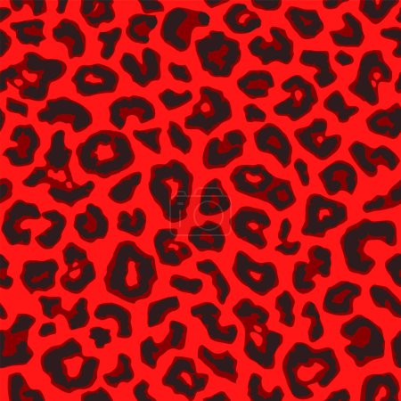Foto de Patrón de piel de jaguar sin costuras. Fondo de impresión de leopardo de color salvaje de moda. Diseño de estampado textil de tela animal pantera moderna. Elegante ilustración de color vectorial - Imagen libre de derechos