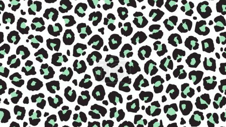 Foto de Patrón de piel de leopardo sin costuras. Fondo de impresión de leopardo salvaje de moda. Diseño de estampado textil de tela animal pantera moderna. Elegante vector negro verde ilustración - Imagen libre de derechos