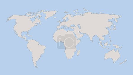 Foto de Mapa del mundo. Vector mapa abstracto ilustración simple. - Imagen libre de derechos