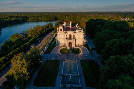 Former Aseev Mansion and park in Tambov, aerial view.