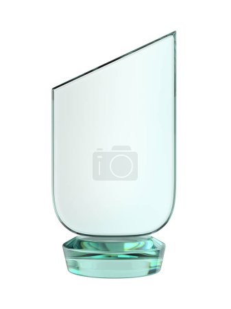 Blankkristall-Auszeichnung auf transparentem Kristallsockel