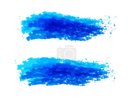 Illustration for Blue Watercolor Brush Strokes Canvas Texture. Paint Brush. Vector Illustration - Royalty Free Image