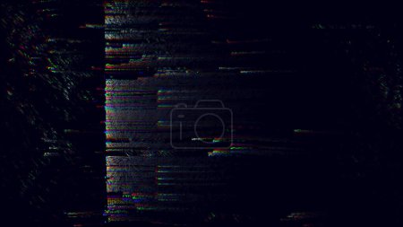 Fondo de efecto de pantalla de fallo colorido. Error de fallo de ruido de puntos de píxeles digitales abstractos. Superposición Textura Pixel Clasificación Efecto Ilustración. Antecedentes de vectores de juego de ciencia ficción moderna.