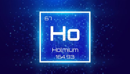 Illustration for Holmium. Periodic Table Element. Chemical Element Card with Number and Atomic Weight. Design for Education, Lab, Science Class. Vector Illustration. - Royalty Free Image