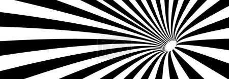 Ilustración de Abstract geometric pattern with lines, stripes. black and white - Imagen libre de derechos