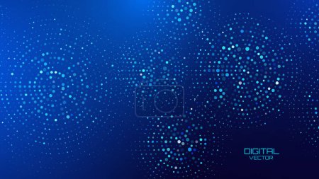 Illustration for Abstract blue glowing background. vector illustration - Royalty Free Image