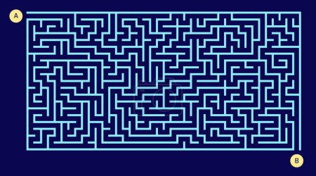 Illustration for Maze game labyrinth abstract background. vector illustration - Royalty Free Image