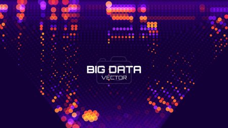 Illustration for Data processing abstract background. big data visualization. technology concept. - Royalty Free Image
