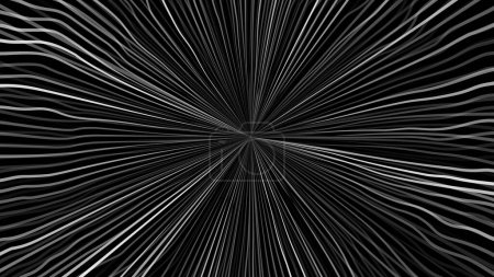 Illustration for Abstract background of converging white lines center noise - Royalty Free Image