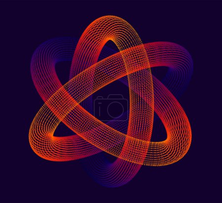 Illustration for Abstract creative logo atom background, vector illustration - Royalty Free Image