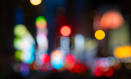Foto de Night lights of the Times square in New York, USA - Imagen libre de derechos