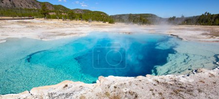 Photo for Colorful hot water pool in the Yellowstone National park, USA - Royalty Free Image