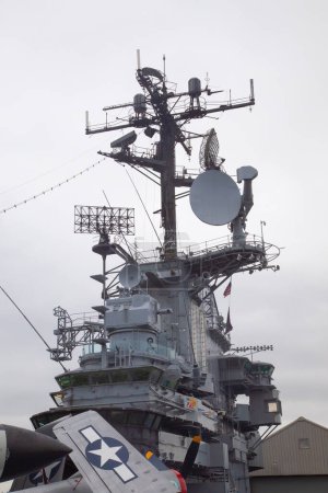 Foto de Frament del equipo de la batalla de la Marina estadounidense de la nave - Imagen libre de derechos