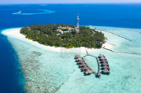 Foto de Isla Maldivas. Paraíso en los trópicos. - Imagen libre de derechos