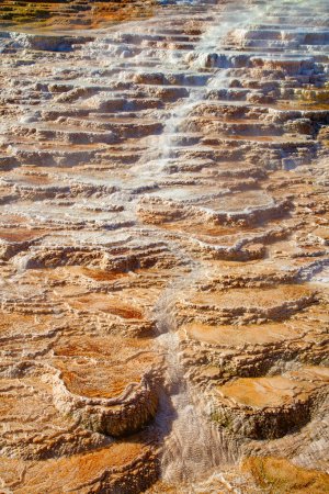 Téléchargez les photos : Sources thermales Mammouth dans le parc national Yellowstone, Wyoming, États-Unis - en image libre de droit