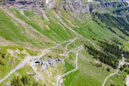 Photo for Klausenpass - mountain road connecting cantons Uri and Glarus in swiss alps - Royalty Free Image
