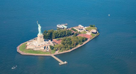Statue de la Liberté, île de la Liberté, port de New York sur la rivière Hudson, États-Unis d'Amérique