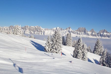 Photo for Winter in the swiss alps, Switzerland - Royalty Free Image