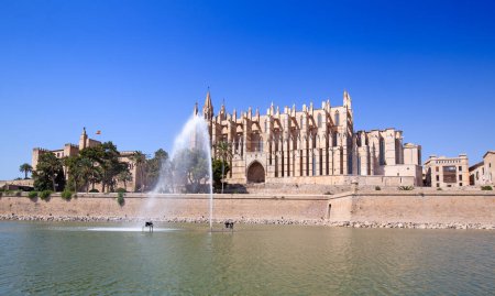Photo for Main cathedral of the Palma de Mallorca city in Spain - Royalty Free Image