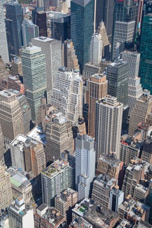 Foto de Aerial view of Manhattan, New York City, United States of America - Imagen libre de derechos