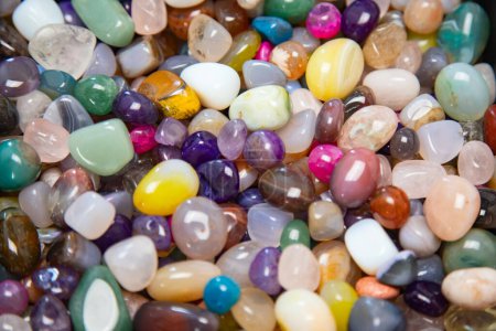 Photo for Collection of the translucent semi-precious stones - Royalty Free Image