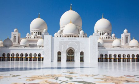 Photo for Famous Sheikh Zayed mosque in Abu Dhabi, United Arab Emirates - Royalty Free Image