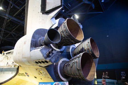 Téléchargez les photos : KENNEDY SPACE CENTER, FLORIDA, États-Unis - 2 DÉCEMBRE 2019 : Exposition Atlantis de la navette spatiale au complexe de visiteurs du Kennedy Space Center - en image libre de droit