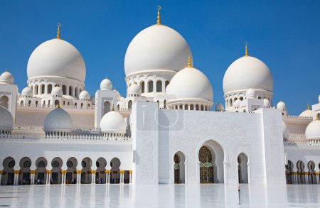 Photo for Famous Sheikh Zayed mosque in Abu Dhabi, United Arab Emirates - Royalty Free Image