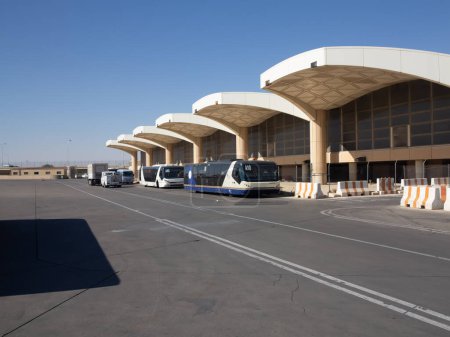 Photo for Riyadh - March 01:  Planes preparing for take off at Riyadh King Khalid Airport on March 01, 2016 in Riyadh, Saudi Arabia. Riyadh airport is home port for Saudi Arabian Airlines. - Royalty Free Image