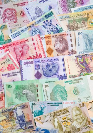 Foto de Variedad de los billetes africanos - Imagen libre de derechos