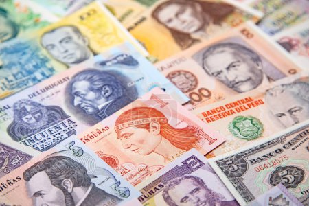 Photo for Variety of South American banknotes - Royalty Free Image