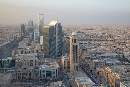 Photo for RIYADH - FEBRUARY 27: Aerial view of Riyadh downtown on February 27 2023 in Riyadh, Saudi Arabia. - Royalty Free Image