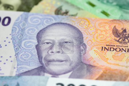 Téléchargez les photos : Collection of the Indonesian banknotes (1000 to 50000 Rupiah) - en image libre de droit