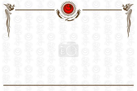 Japon combat les arts martiaux. SHINKYOKUSHIN plein contact karaté affiche, carte, diplôme.