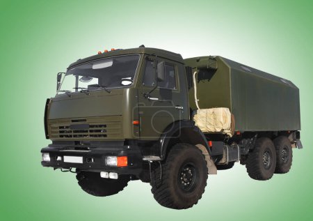 Big heavy soviet, russian army soldier military truck