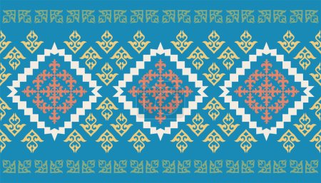 Illustration for Ethnic patterns. Traditions of nomads, Kazakh steppes, Asian Mongolian Caucasus - Royalty Free Image