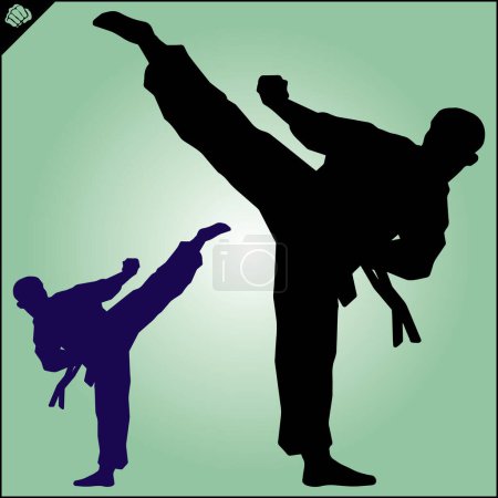 Ilustración de Simbol de color de arte marcial, logotipo. Karate emblema de diseño creativo. - Imagen libre de derechos