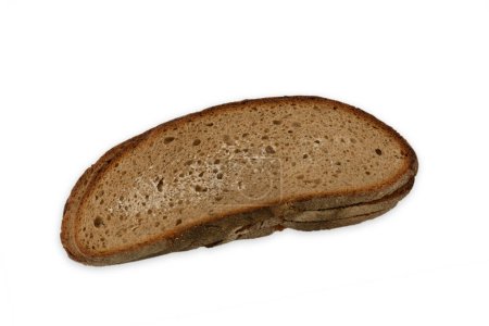 Photo for Slices of rye bread with mold isolated over white background - Royalty Free Image