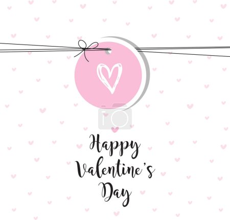 Illustration for Valentine's card with copy space. Template. Graphic design element. - Royalty Free Image